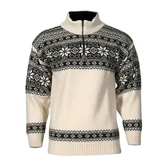 Bråtens Snow Star tröja Vit XL Ulltröja med traditionellt mönster