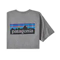Patagonia M P-6 Logo Responsibili-Tee L Gravel Heather T-skjorte med logo