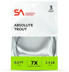 SA Absolute Trout Leader 3-Pack 9' 3X 0,20mm