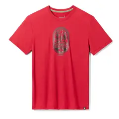 Smartwool Mountain Trail Graphic Tee Rhy thmic Red XL