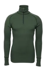 Brynje Arctic Zip Polo m/tumgrepp S Grön tvålagers ventilerande tröja