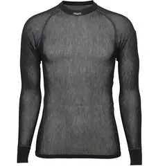 Brynje Wool Thermo Light Shirt XL Trøye med rund hals og lang arm - Sort