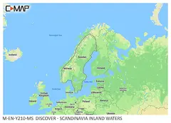 C-Map Dybdekart Norge - Sverige Innland Kompatibelt med Lowrance, Simrad og B&D