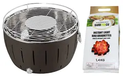 CAL Quick Lotus grill m/vifte m/ 1 förpackning BarbEcoCo-briketter