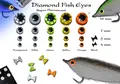 Diamond Fish Eyes - Orange 12mm Super Fluorescent fiskeøyne 12 stk