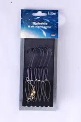 Elbe Hekle med 6 svarte kroker Använd svarta krokar för makrillfiske