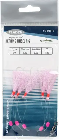Fladen Herring Tinsel Rig Pink #1/0