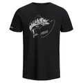 Fladen Fighting Perch T-shirt L Black T-skjorte med abbormotiv