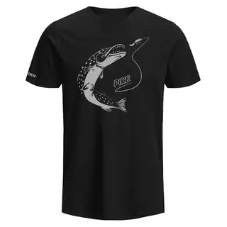 Fladen Fighting Pike T-shirt T-skjorte med gjeddermotiv