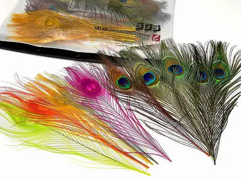 Frödin Peacock Eye Feather Pack 10 färger, 50 fjädrar