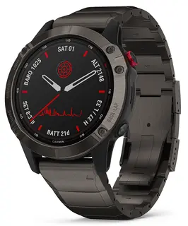 Garmin fenix® 6 Pro Solar Edition GPS-klocka, skiffergrå med svart rem