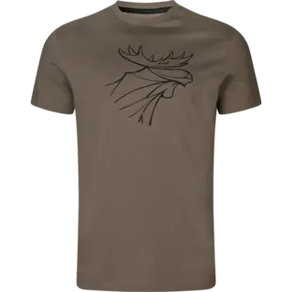 Härkila Graphic t-shirt 2-pack Brown 3XL Brown granite/Phantom 3XL