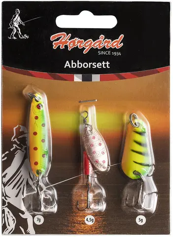 Hørgård Abborre kit 3-pack Skedd och spinnarset för abborrfiske