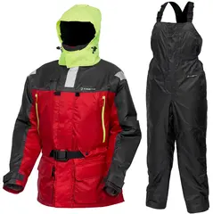 Kinetic Guardian Flotation Suit L 2-delad flytoverall - Red/Stormy