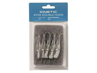 Kinetic Rykk Double Hook #4/0 Stainless/Red 5pcs