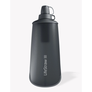 Lifestraw Peak Squeeze 1L Dark Grey Komprimerbar flaske med filter