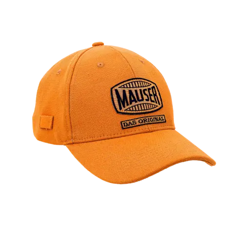 Mauser Canvas Cap Blaze Orange Slitesterk caps med Mauser logo
