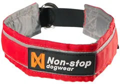 Non-Stop Dogwear Active Halsband 40 Röd Bekväm krage med reflekterande ränder
