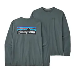 Patagonia LS P-6 Responsibili-Tee XL Nouveau Green LongSleeve logo t-shirt