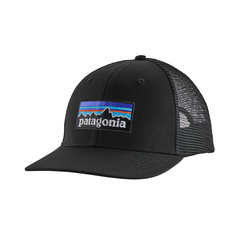 Patagonia P-6 Logo Trucker Hat Black, klassisk cap