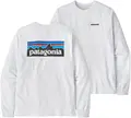 Patagonia LS P-6 Responsibili-Tee M White LongSleeve t-shirt med logo