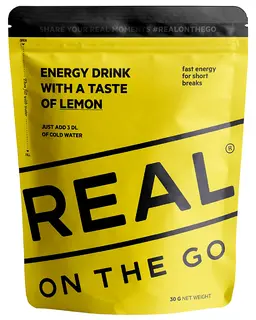Real On the Go Energidryck Lemon Tilsätt vatten, skaka och drick