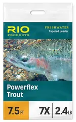 Rio Powerflex Trout leader 15' 0,17mm 4X Taperad! Brottstyrka - 2,9kg