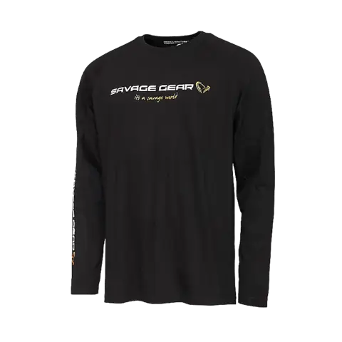 Savage Gear Signature Logo Long Sleeve T Black Caviar