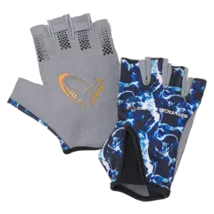 Savage Gear Marine Half Glove XL Sea Blue, Fingerlös Handske