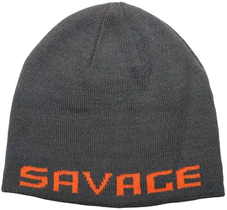 Savage Gear Logo Beanie Rock Grey/Orange, One Size