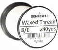 Semperfli Classic Waxed Thread White White 8/0