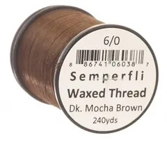 Semperfli Classic Waxed Thread Dk Mocha Dk Mocha Brown 8/0