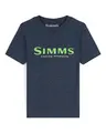 Simms Kid's Logo T-Shirt Harbor Blue L Mjuk skjorta i bra kvalitet