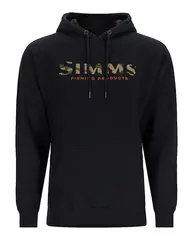Simms Logo Hoody S Charcoal Heather