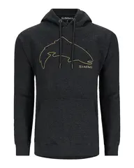 Simms Trout Outline Hoody S Charcoal Heather