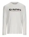 Simms Logo LS Shirt White L Longsleeve skjorte med Simms logo foran