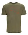 Simms Trout Outline T-Shirt Military L Stilren t-skjorte for fiskeentusiaster