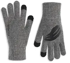 Simms Wool Full Finger Glove Steel S/M Värmande handskar med touchfunktion