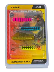 Tasmanian Devil Havsöring/Lax 20g 4-pack skeddragsset från Tasmanian Devil