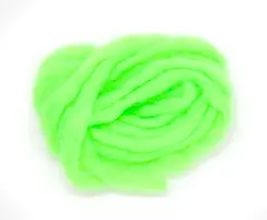 Veniard Glo Bug Yarn Fluo Chartreuse Silkesmjukt garn till flugbindning