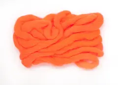 Veniard Glo Bug Yarn Fluo Fire Orange Silkesmjukt garn till flugbindning