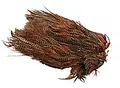 Softhackle patch Grizzly Fiery Brown Supermjuka hackles