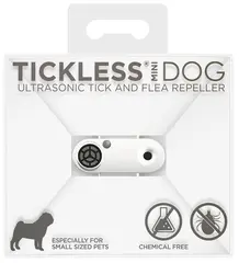Tickless Mini Dog White Kemikalfri ultraljuds fästingavvisare