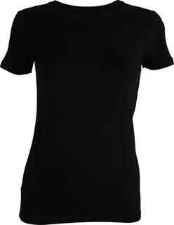 Tufte Crew Neck t-shirt XS Black Black Beauty - Dame