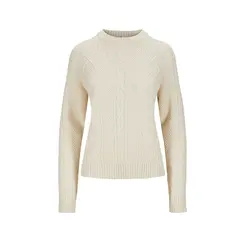 Tufte Robin Cable Sweater Jet Stream S Klassisk ulltröja för kvinnor