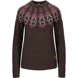 Tufte Rosenfink Pattern Sweater XS Shopping Bag Melange/HeatHerr Rose