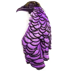 Amherst Pheasant Head No.2 - Dyed Purple Diamantfasan komplett huvud