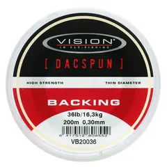 Vision Dacspun Backing 200m/36lbs FL.green/white - 0,30mm