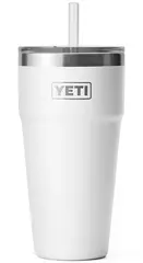 Yeti Rambler Straw Cup 760ml White Stor isolerad drickskopp med sugrör