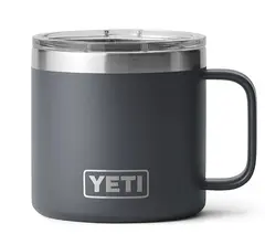 Yeti Rambler 14 Mug Charcoal 414ml Stor och termoisolerad resekopp